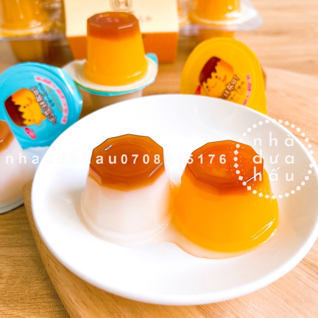 Combo 2 cái thạch pudding flan trứng sữa Hongkong chén nhỏ 25gam