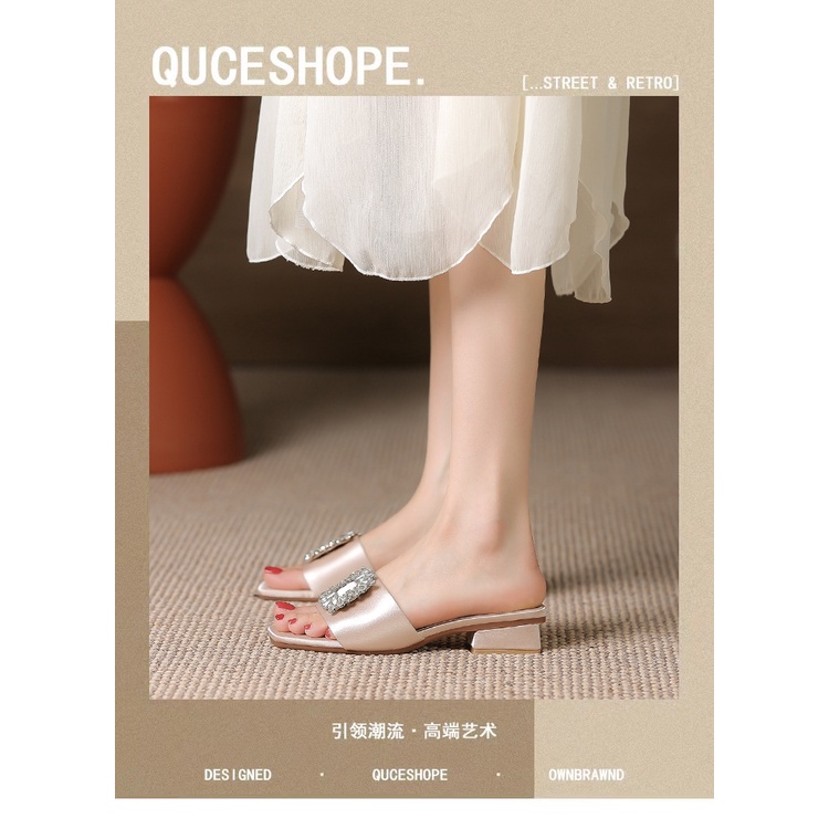 Giày Cao Gót Sandal Quai Vải satin Mềm Mại Thời Trang Thanh Lịch Dành Cho Nữ