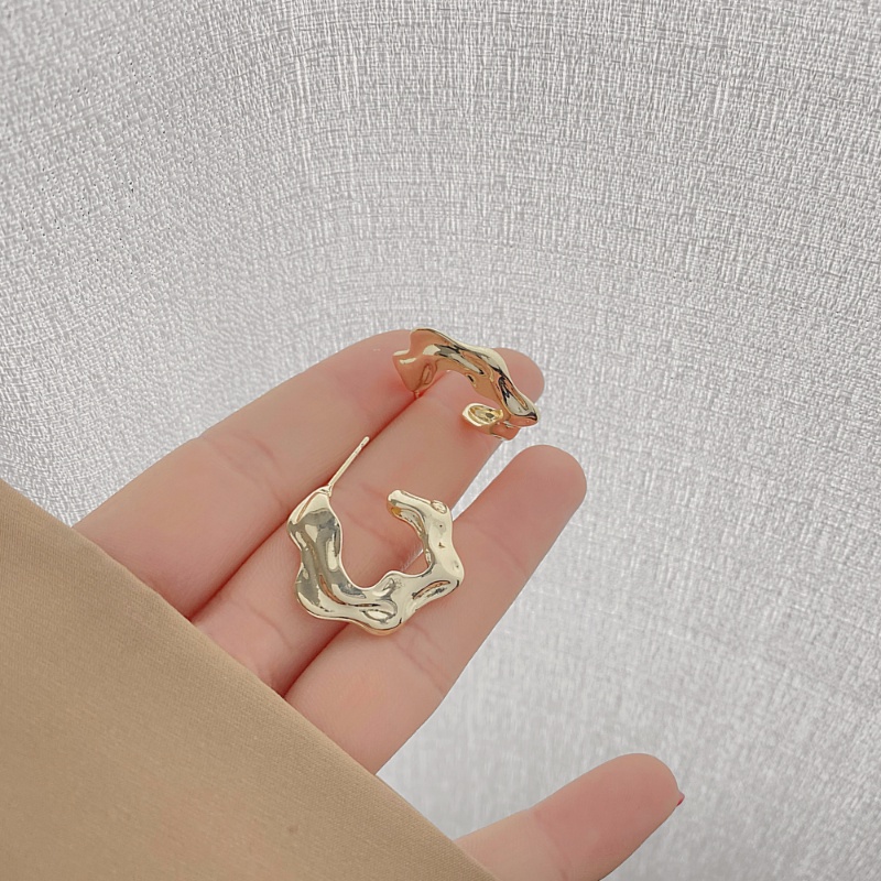 Đôi Khuyên Tai Hình Chữ C Phong Cách Hàn Quốc Cổ Điển Dành Cho Nữ