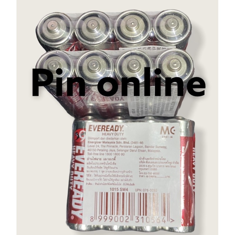 4 pin AA hoặc AAA Eveready Heavy Duty (Đỏ)