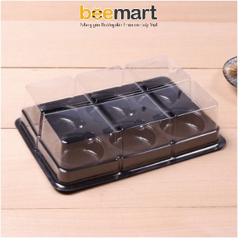 Hộp nhựa 6 ngăn FG332 đựng bánh 50-75gr (10c)