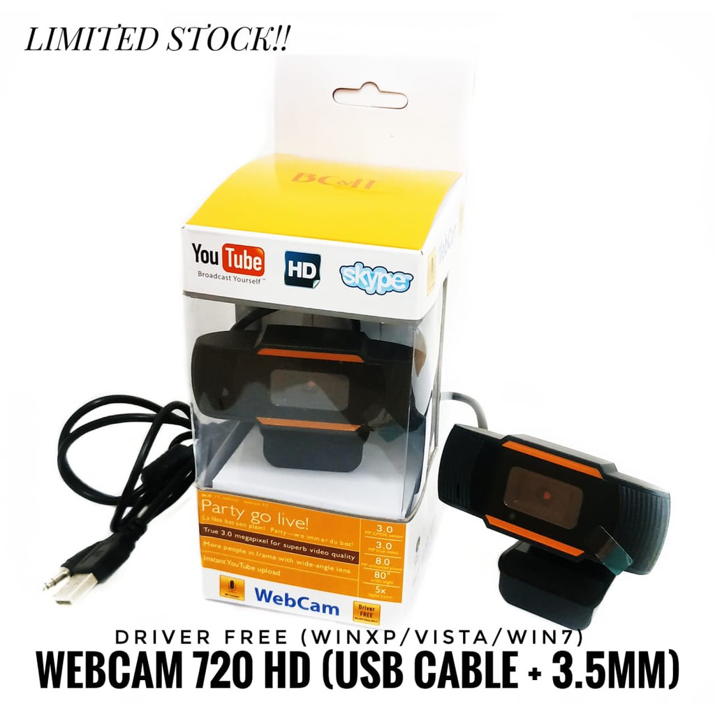 Webcam 720 Hd (usb Cable + 3.5mm) Kèm Mic | BigBuy360 - bigbuy360.vn