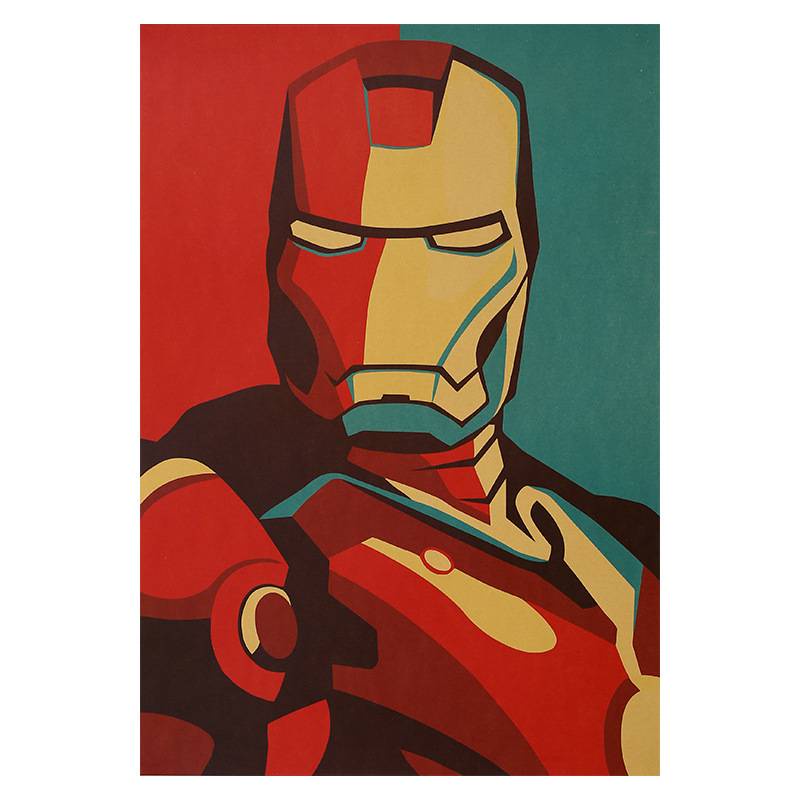 Marvel Áp Phích Dán Tường Trang Trí Nội Thất Hình Iron Man 50.5x35cm