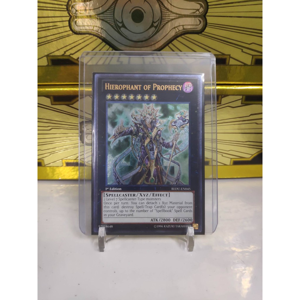 [ Dưa Hấu Yugioh ] Lá bài thẻ bài Hierophant of Prophecy - Ultimate Rare 1st Edition - Tặng bọc bài nhựa bảo quản