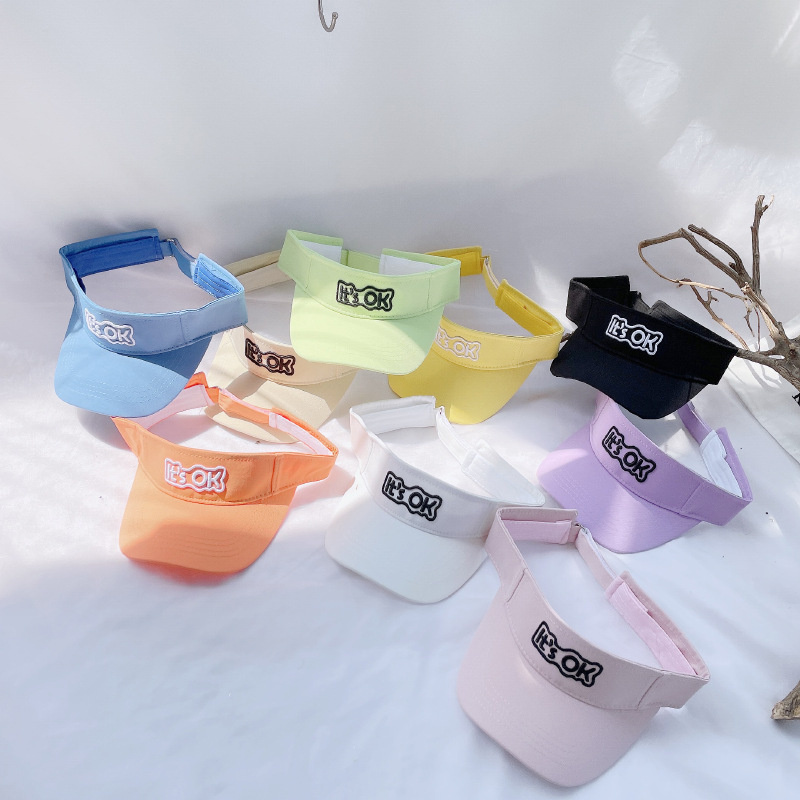 Mũ lưỡi trai nửa đầu thêu chữ It's OK thời trang hè 2021 cho bé