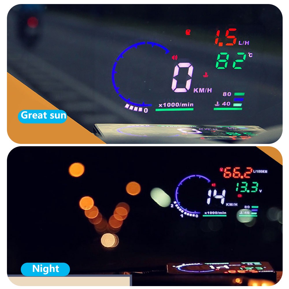 Geyiren Màn Hình Hiển Thị Tốc Độ a8 5.5 "hud Cho Xe Hơi dc9-16v