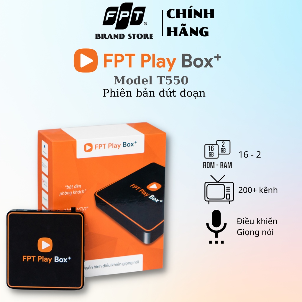 FPT PLAY BOX + 2020 - FPT TELECOM - Mode T550  Android TV + 4K, RAM 2GB