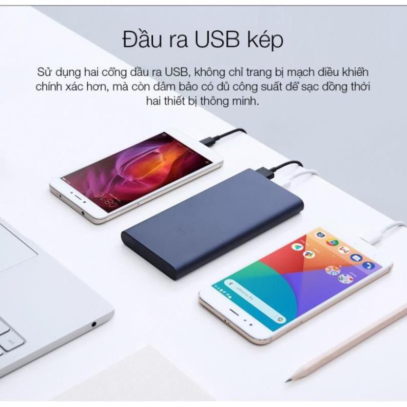 [HH1303] Sạc Dự Phòng Xiaomi Gen 2S Version 2018 10000 mAh 2 Cổng USB Hỗ Trợ QC 3.0 Bảo hành 6 tháng 1 đổi 1 _MECHIP1