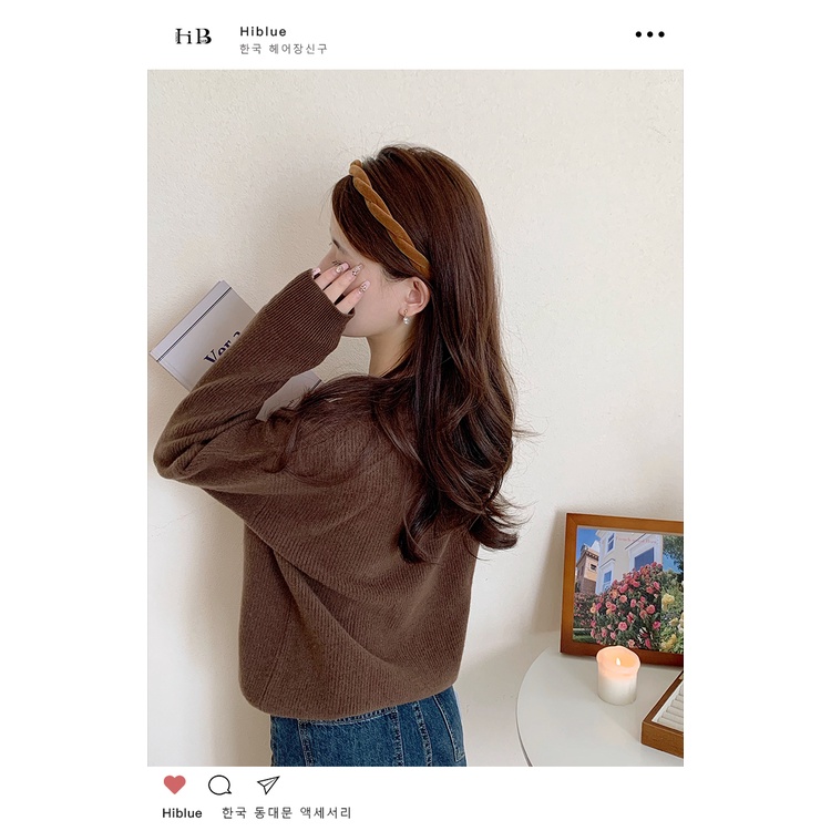 Băng Đô Cài Tóc Mỏng Bằng Da Lộn Phong Cách Pháp Cổ Điển Thời Trang 2022 Cho Nữ