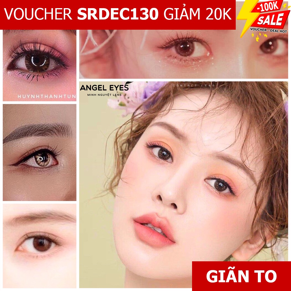 [NHẬP SRDEC130 GIẢM 20K] Contact Lens Không Cận Giãn To - Kính áp tròng giãn to (DIA 14.5) - Angel Eyes đeo 8h/ngày