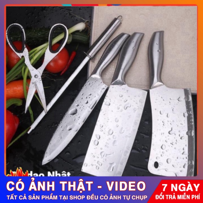 Bộ Dao Nhật 6 Món Inox Dao Nhật Nội Địa Nhật Bản Nguyên Khối Cao Cấp Chính Hãng 💖 - BNK Mart