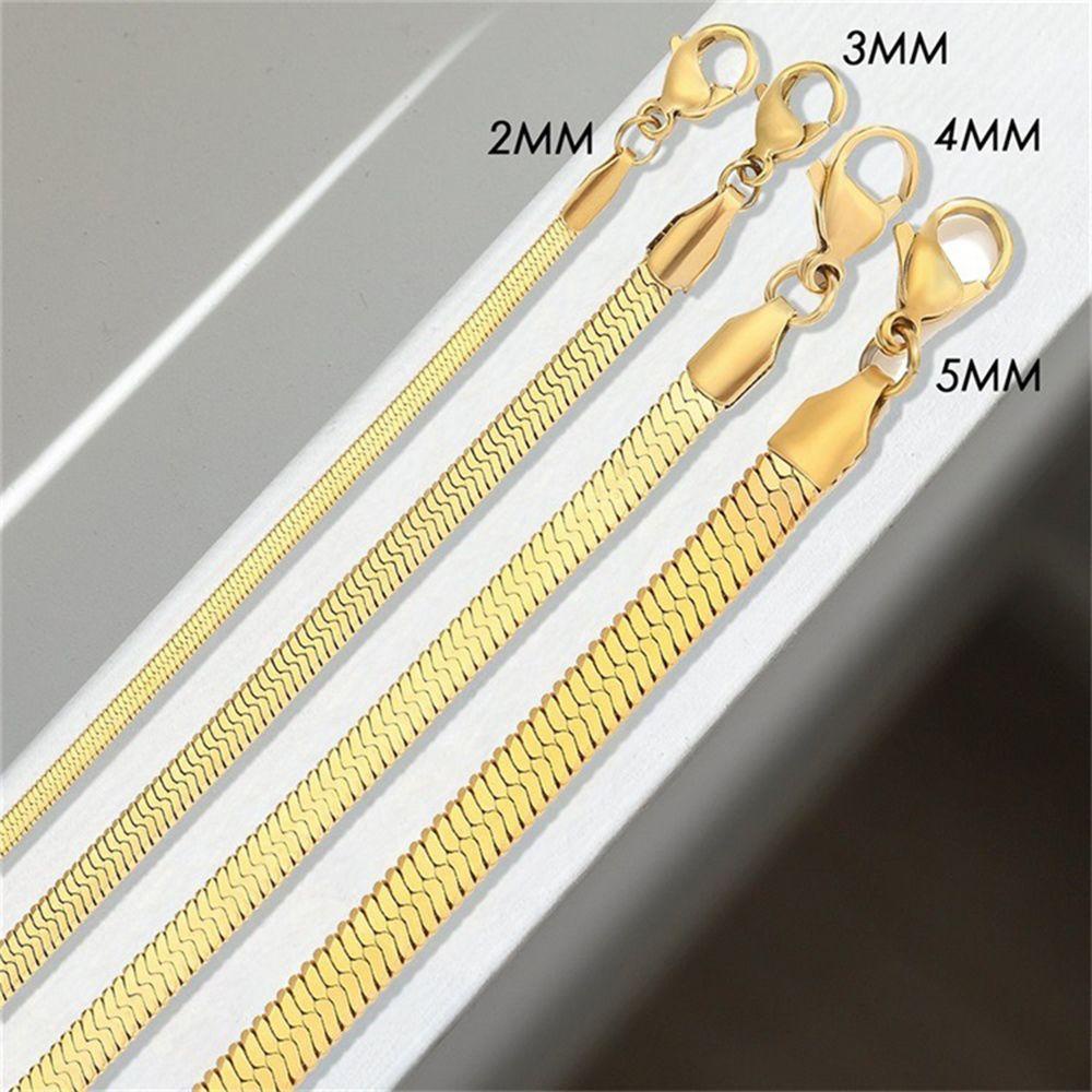 Vòng Đeo Tay Chuỗi Rắn 3 / 4 / 5mm EUTUS|Vòng Tay Mạ Bạc Kiểu Dáng Tối Giản Cho Nam Và Nữ