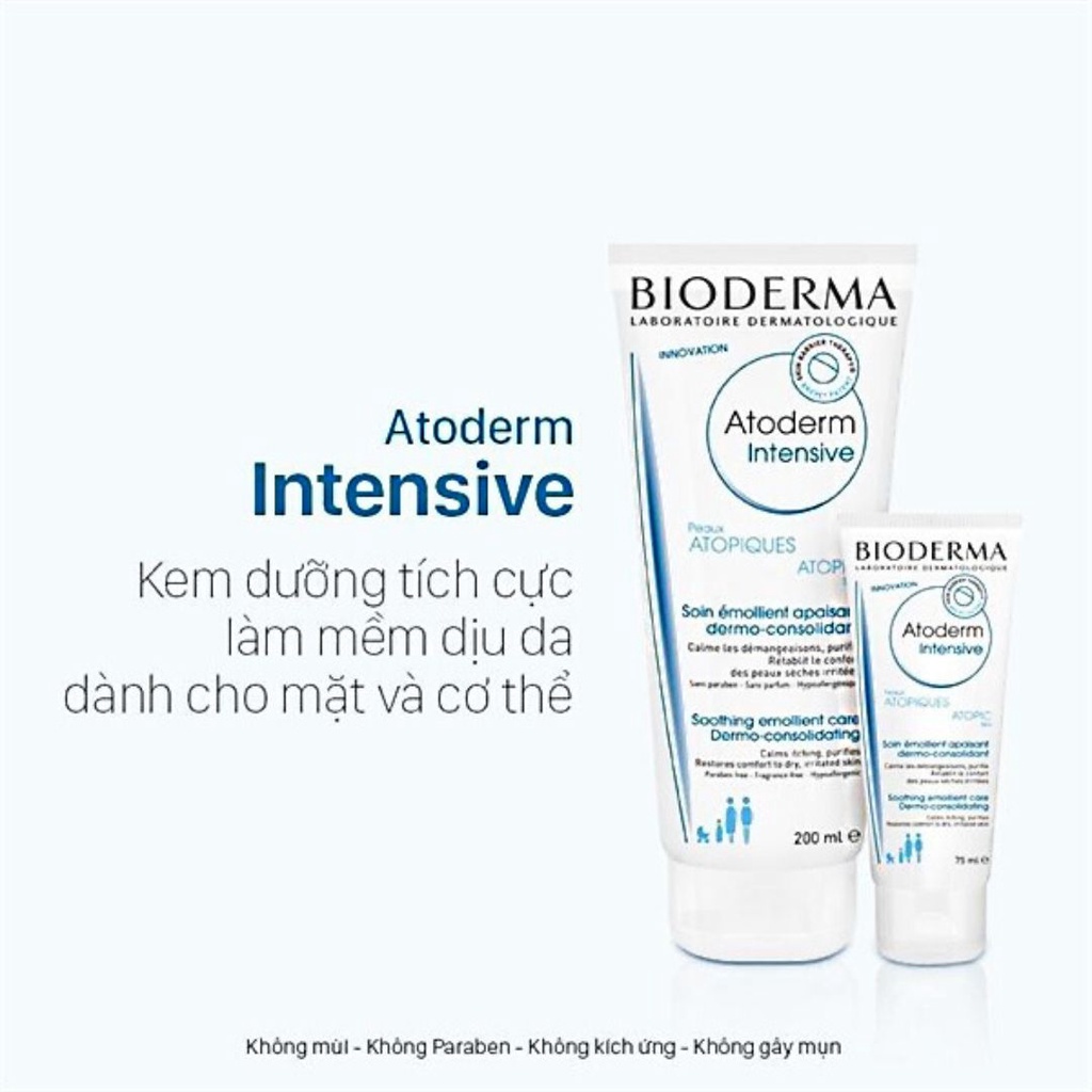 Gel Dưỡng Ẩm Làm Dịu Da Bioderma Cho Da Rất Khô Nhạy Cảm Atoderm Intensive Gel Crème - Khongcoson