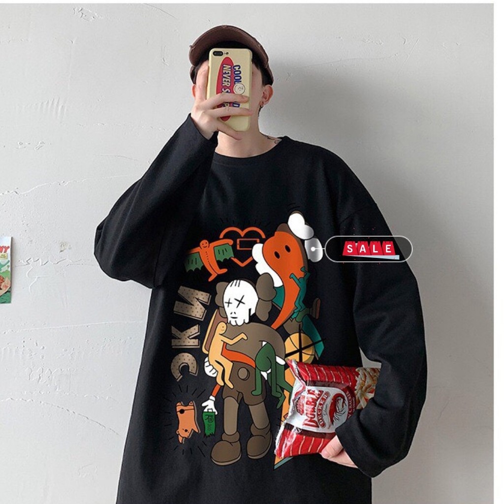 Áo sweater nam DVT hàng quảng châu cao cấp, vải cotton co giãn 4 chiều, thoáng mát A06 | BigBuy360 - bigbuy360.vn