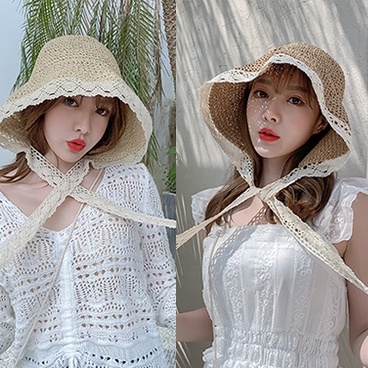 Nón Cói Rộng Vành Thắt Dây Che Nắng Đi Biển Thời Trang Mùa Hè Cho Nữ