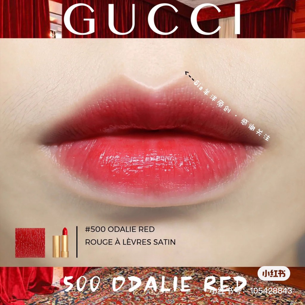 (Thanh lý xả kho giá sốc) Son Gucci Rouge À Lèvres Satin Lipstick