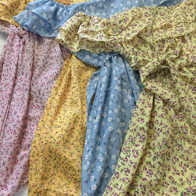 [Mã SKAMA06 giảm 8% tối đa 50K đơn 250K] Đầm bẹt vai hoa nhí thắt nơ eo ulzzang hàn quốc 4 màu_(kèm ảnh thật) | BigBuy360 - bigbuy360.vn