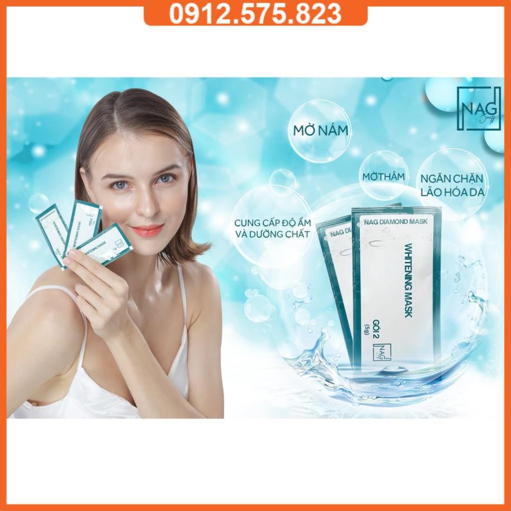 [SẢN PHẨM DÙNG THỬ] BỘ SẢN PHẨM mặt nạ NAG DIAMOND MASK-Thải độc, dưỡng trắng da mặt toàn diện/DETOX MASK-WHITENING MASK