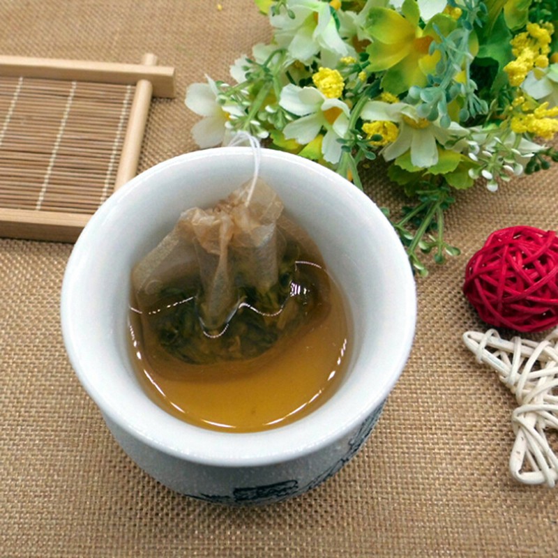 Túi lọc trà Giấy Tròn, Có Dây Rút, túi lọc thảo dược 100túi/sp - HVL TEA