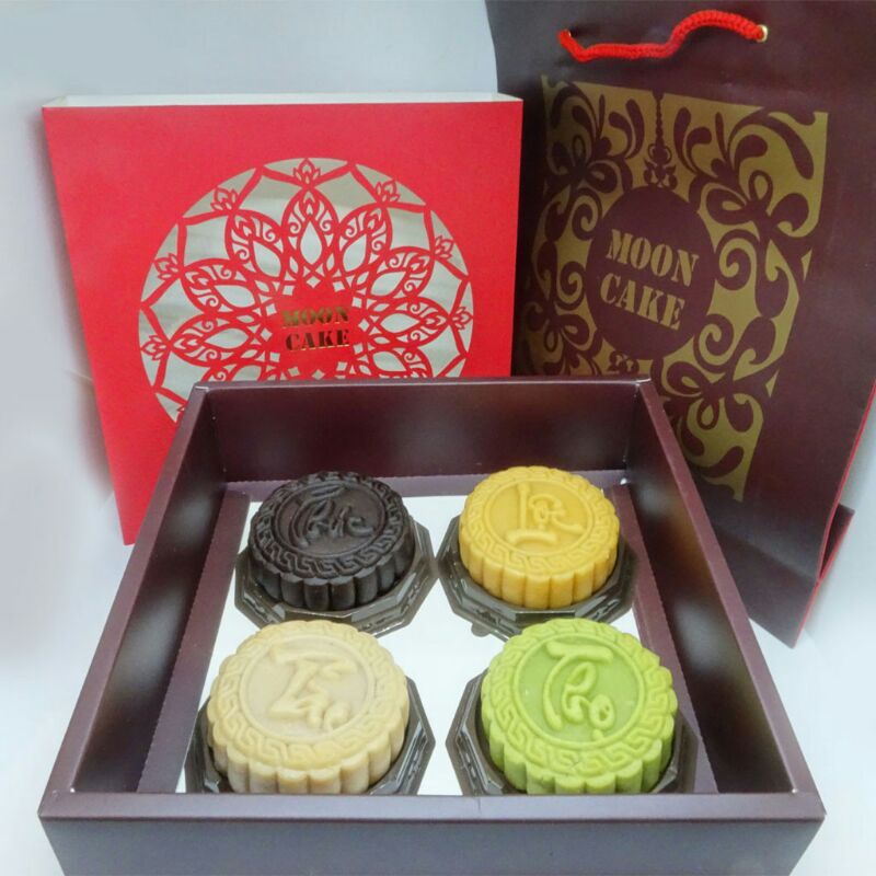 Khuôn bánh trung thu 4 mặt hình chữ Phúc Lộc Thọ Tài loại 125g