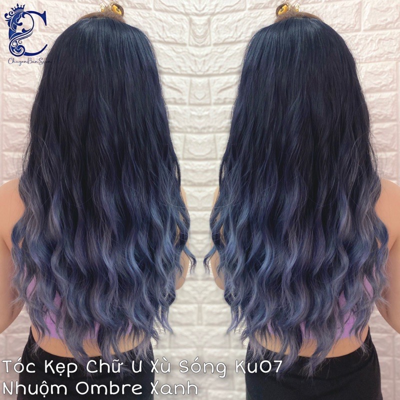 &lt;Ảnh Thật&gt; Tóc Kẹp U Xù Sóng Nhuộm Ombre ku07