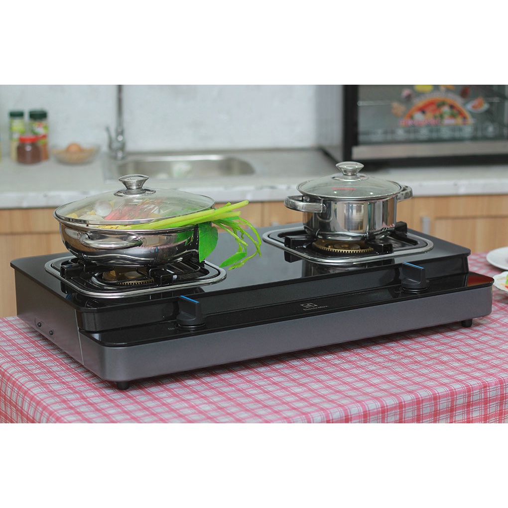 Bếp gas đôi Electrolux ETG728GKR Mới 100% Chính hãng +Tặng dây gas Hệ thống đánh lửa Magneto,tiết kiệm gas