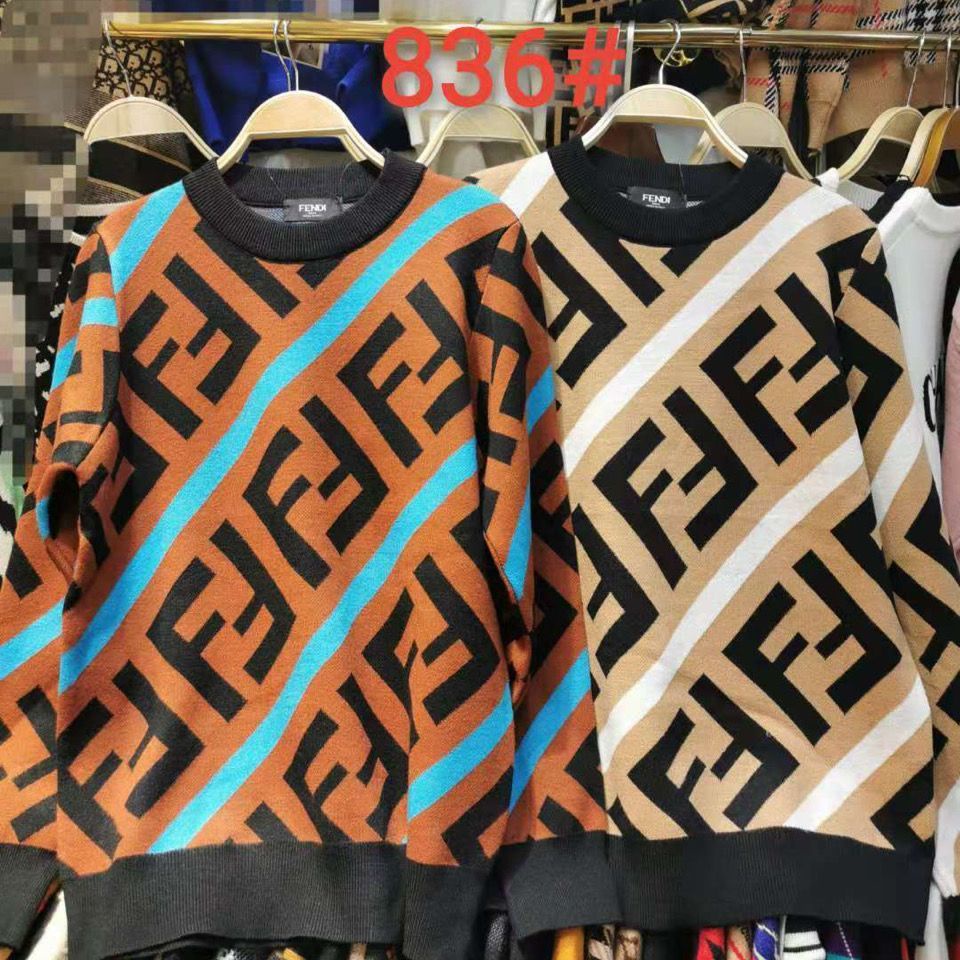 Hàng Có Sẵn!Fendi!Áo Khoác Cardigan Cổ Chữ V Giữ Ấm Xu Hướng Mới
