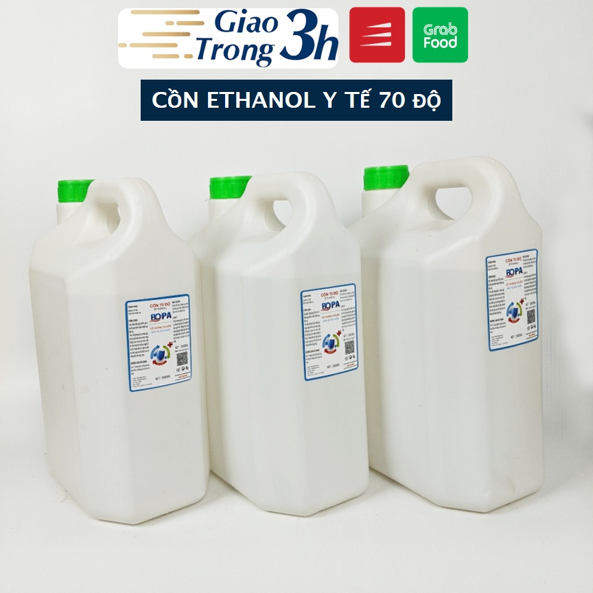 [GIAO TRONG 3H] Cồn y tế can 5 lít BOPA - Cồn 70 độ, 90 độ sát khuẩn thay nước rửa tay