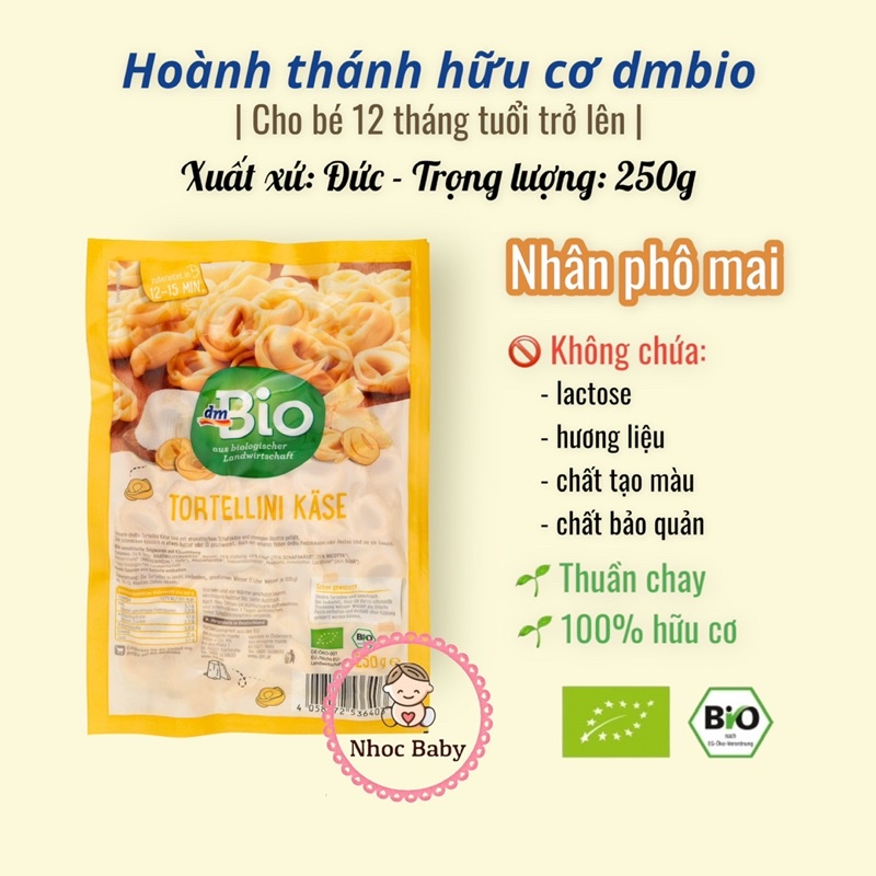 Hoành thánh hữu cơ dmbio (Đức) cho bé 12m+