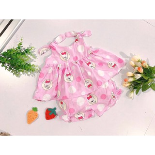 Bộ lanh hai dây bản to cho bé gái / bộ lanh babydon cho bé gái