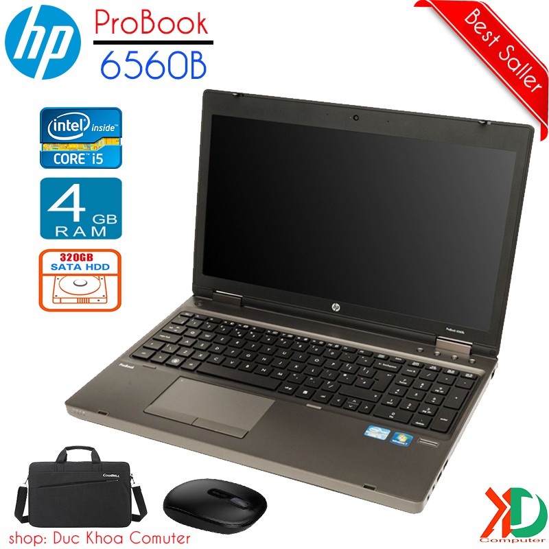 Laptop HP Probook 6560B core i5-2520M, 4gb ram, 320gb HDD, màn hình HD 15.6inch chống loá
