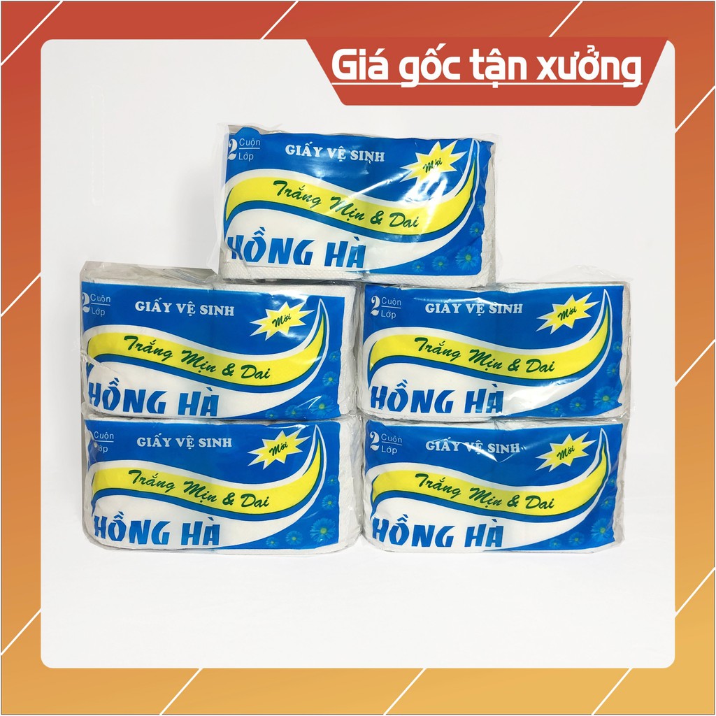 Gói 10 Cuộn Giấy Vệ Sinh Cuộn, Giấy Cuộn Vệ Sinh, Giấy Vệ Sinh Không Lõi Hồng Hà Giá Sỉ Chất Lượng