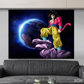 ▦trong anime vải nền Dragon Ball Wukong vụ nổ phong cách treo vải Tấm thảm phòng ngủ phòng ngủ tập thể đầu giường trang
