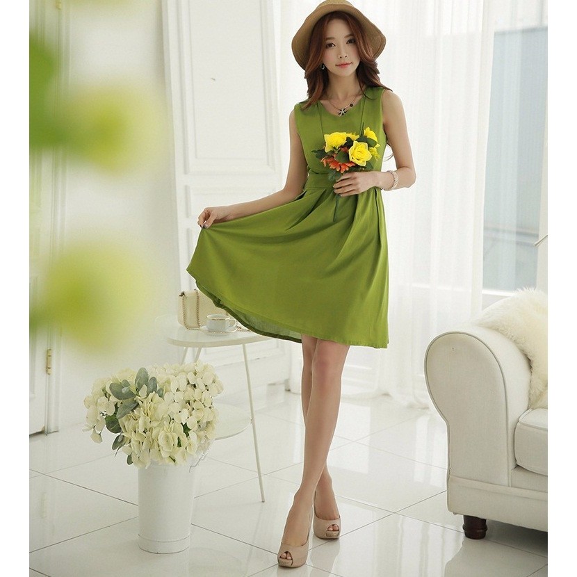 ĐẦM XÒE THANH LỊCH KÈM BELT DUYÊN DÁNG ST676