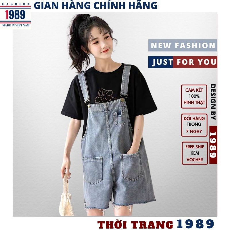 (KÈM QUÀ TẶNG +VIDEO) yếm bò nữ 🌺yếm quần katun hàn quốc dáng kute ulzzang đẹp trẻ chung năng động kute ,TIỆM 1989 | BigBuy360 - bigbuy360.vn