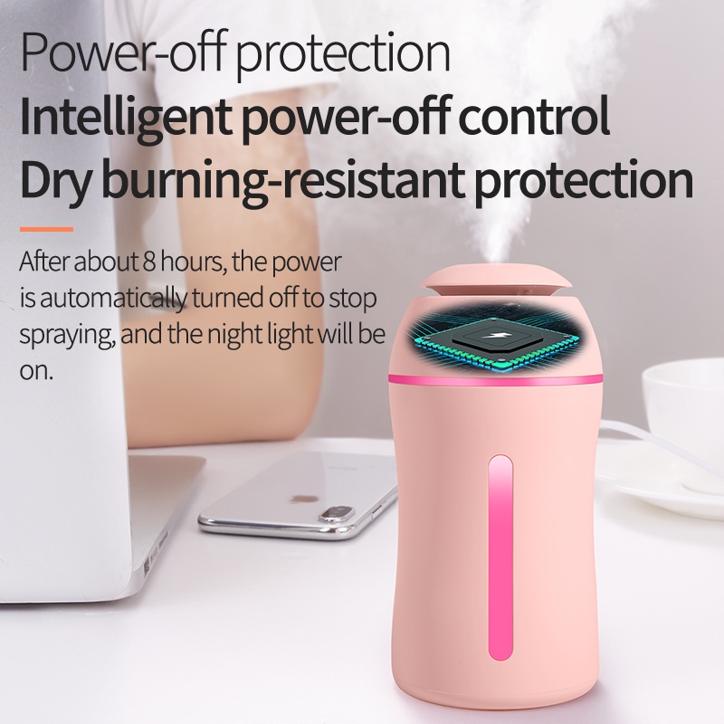 Máy Phun Sương Tạo Độ Ẩm Không Khí Mini Sạc Usb Không Gây Tiếng Ồn Cho Phòng Học/Ký Túc Xá/Văn Phòng