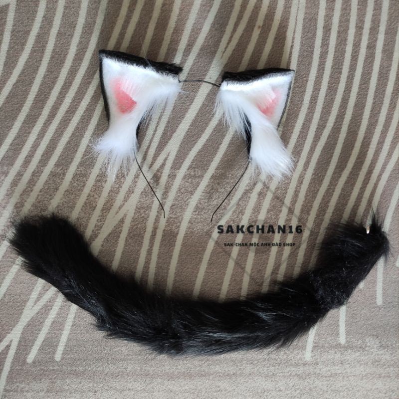 [Mã INCU1114 giảm 25% đơn 99K] Cài tai mèo cosplay loại đẹp định hình dáng và đuôi mèo cosplay