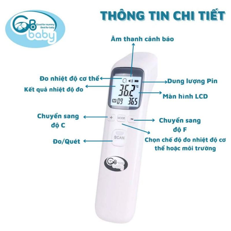 Nhiệt kế điện tử hồng ngoại GB Baby