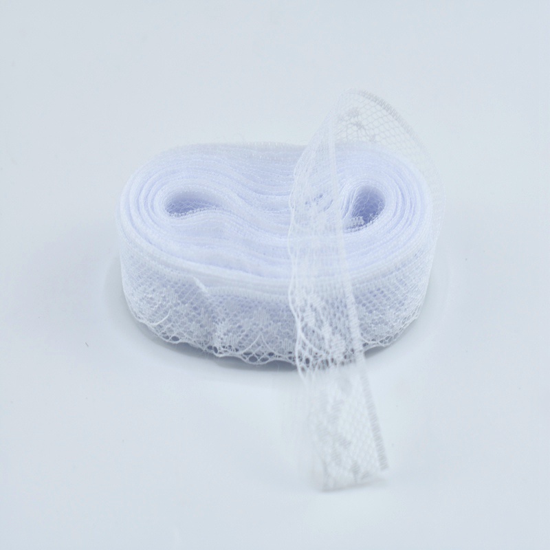 Cuộn Vải Ren Cotton 10M 2cm Màu Trắng Dùng Làm Đồ Thủ Công DIY