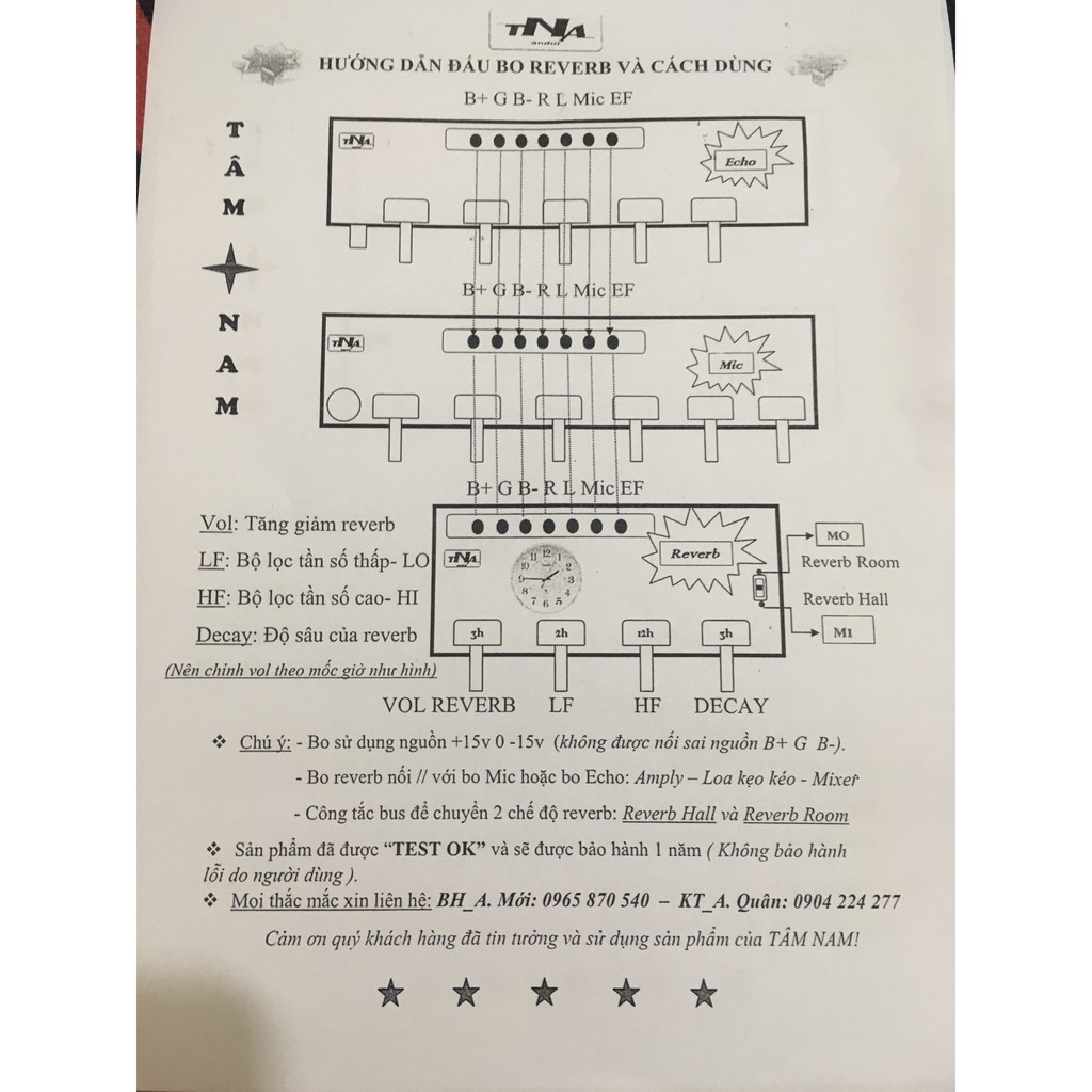 Bo Mạch Reverb DSP 4 Volume Tâm Nam