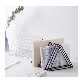 Giá sách để bàn hình tam giác 9 ngăn