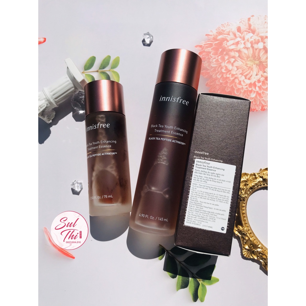 Nước dưỡng ngăn ngừa lão hóa từ trà đen innisfree Black tea Youth Enhancing Treatment Essence 145ml