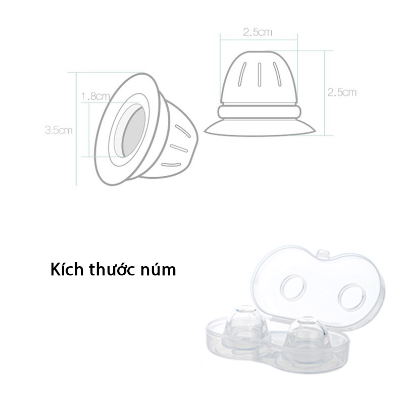 Dụng cụ kéo hút đầu ti, núm silicone kéo đầu vú bị thụt cho bà bầu - ảnh sản phẩm 5