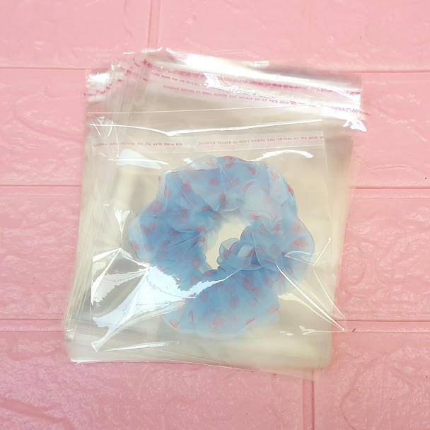 100g (~90cái)Túi Opp dán mép 13x13cm (+4) - Túi ni lông băng keo dán miệng - Bao nilon dán miệng