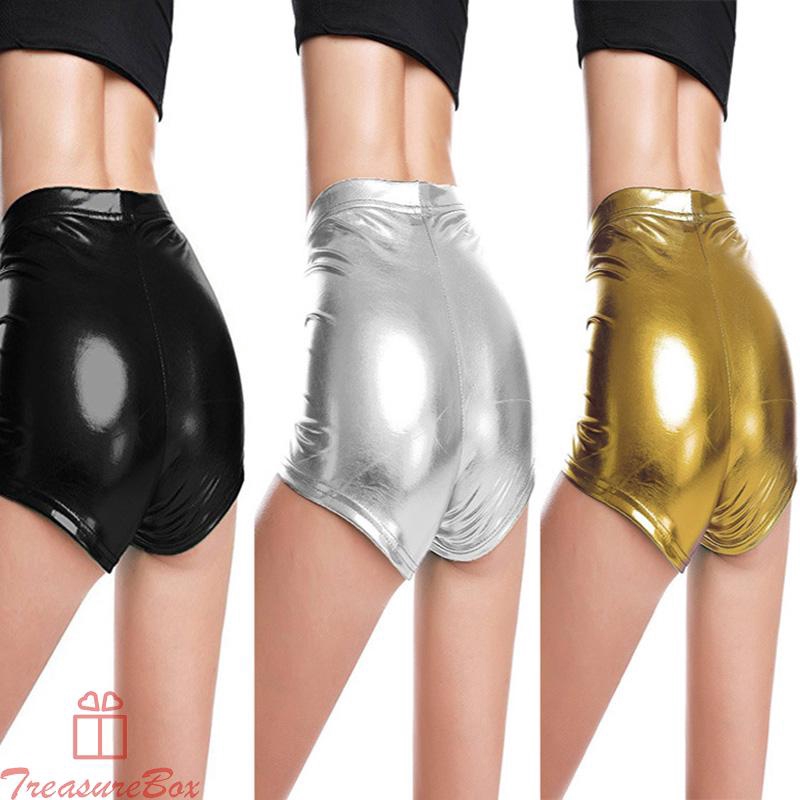 Women Ladies Shorts Clubwear Party Pants Costume Mini Tight Solid Wet look Low waist Women Ladies Sexy Bottoms | BigBuy360 - bigbuy360.vn