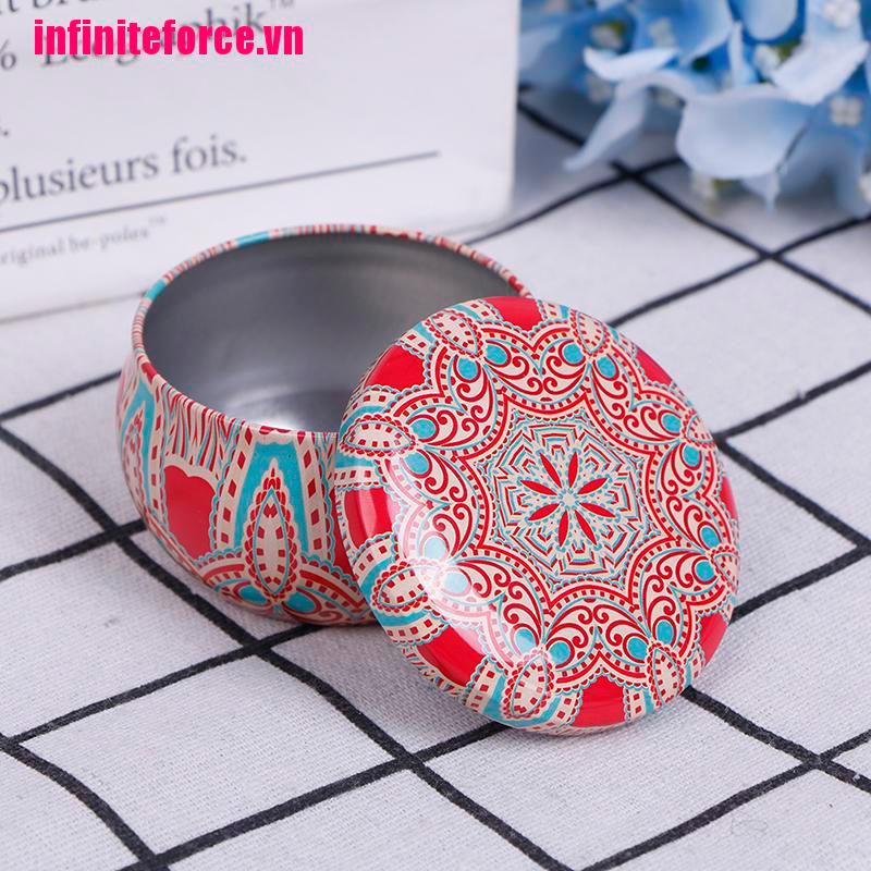 (Hàng Mới Về) Hộp Đựng Nến Rỗng Bằng Thiếc Tự Nhiên 1 Cái