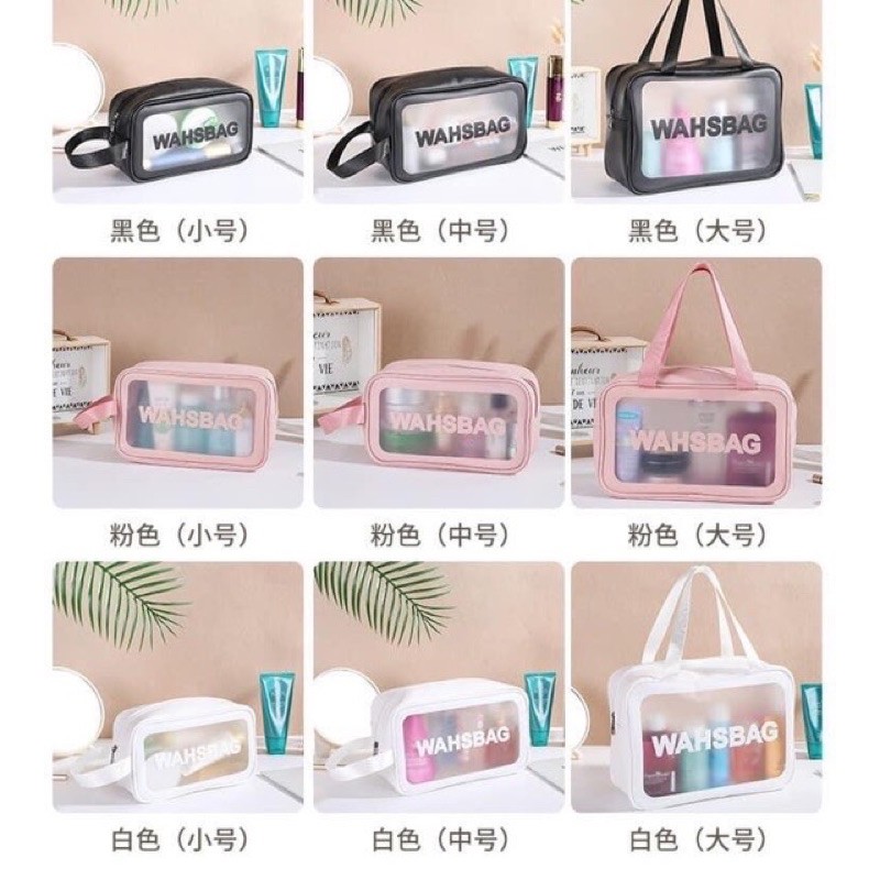 SET 3 TÚI WAHSBAG ĐỰNG MỸ PHẨM SANG CHẢNH