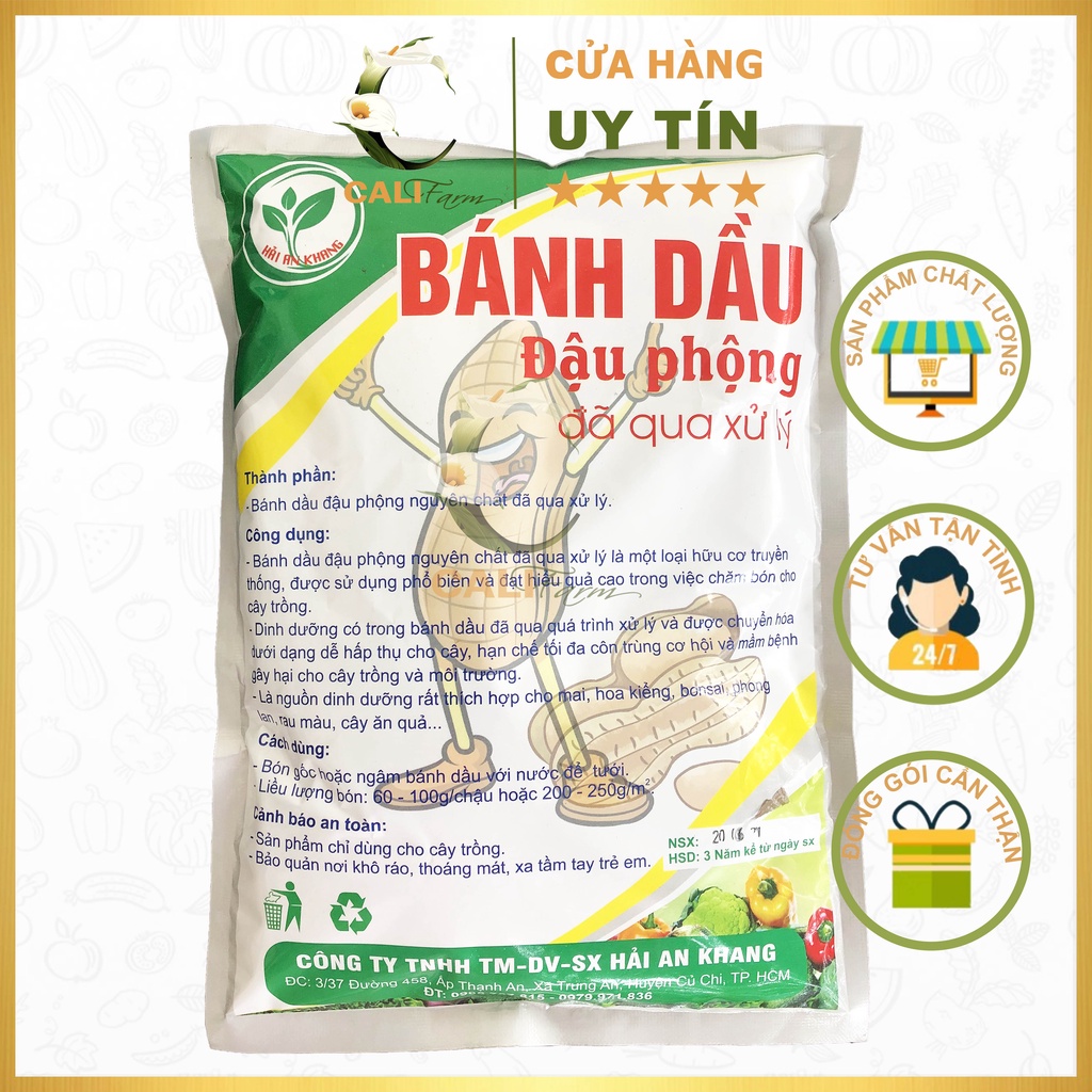 Phân Bánh Dầu Đậu Phộng Đã Qua Xử Lý 1Kg