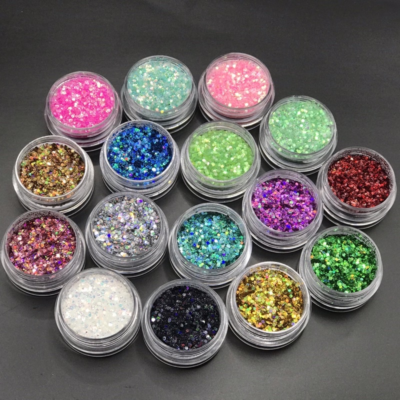 Nhũ kim tuyến ngũ sắc hũ 5g siêu sáng trang trí móng