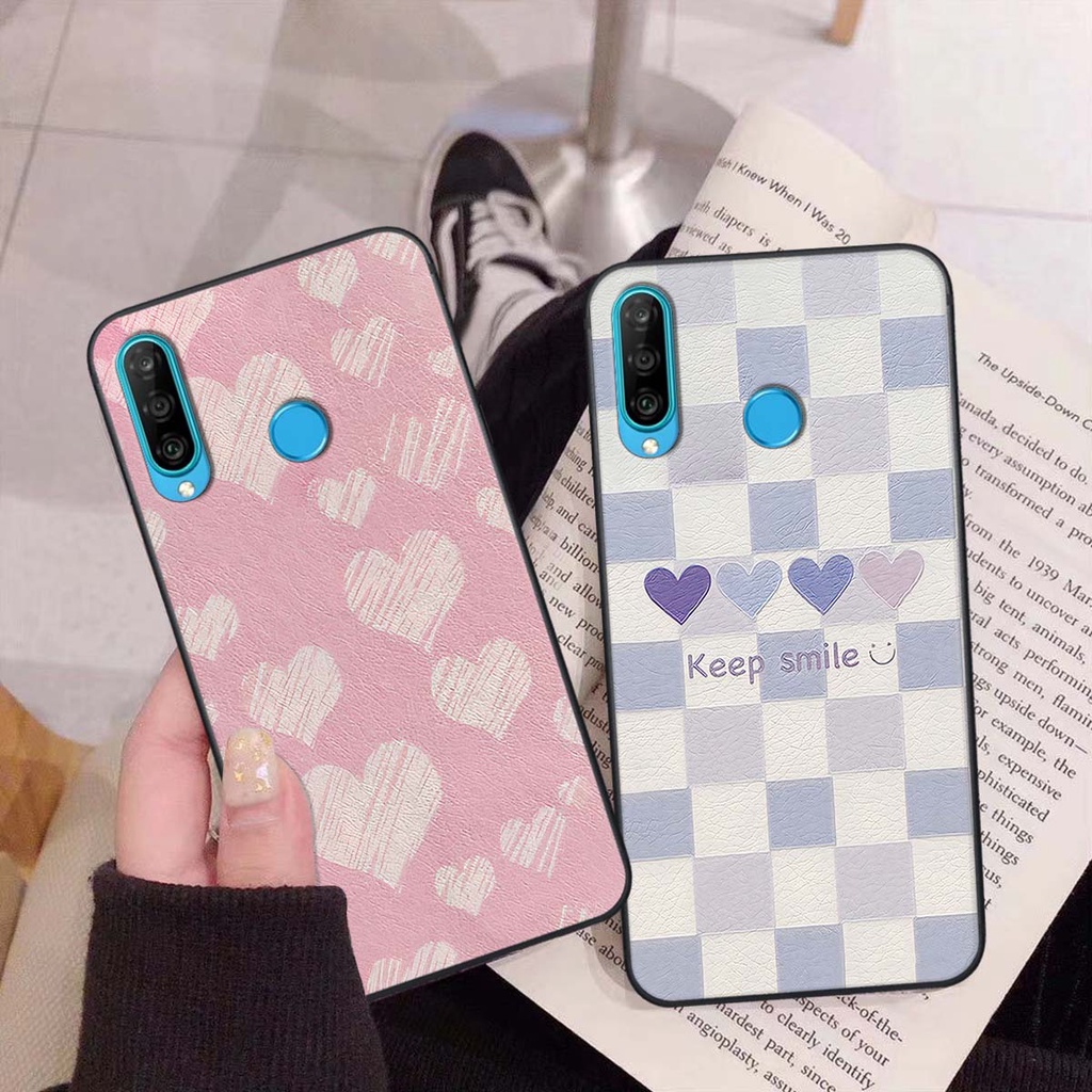 Ốp Huawei Nova 4e / P30 Lite caro trái tim cá tính, thời trang siêu đẹp, siêu phong cách